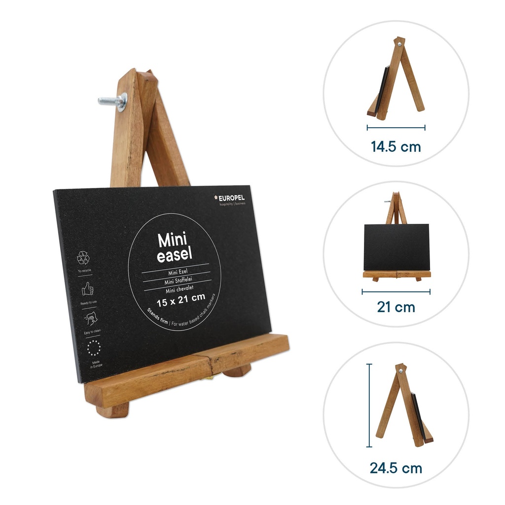 Ezel en krijtbord mini natuurlijke afwerking