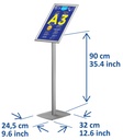 Infostandaard met kliklijst A3 25mm