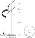 Infostand telescopisch met kliklijst A3 25mm