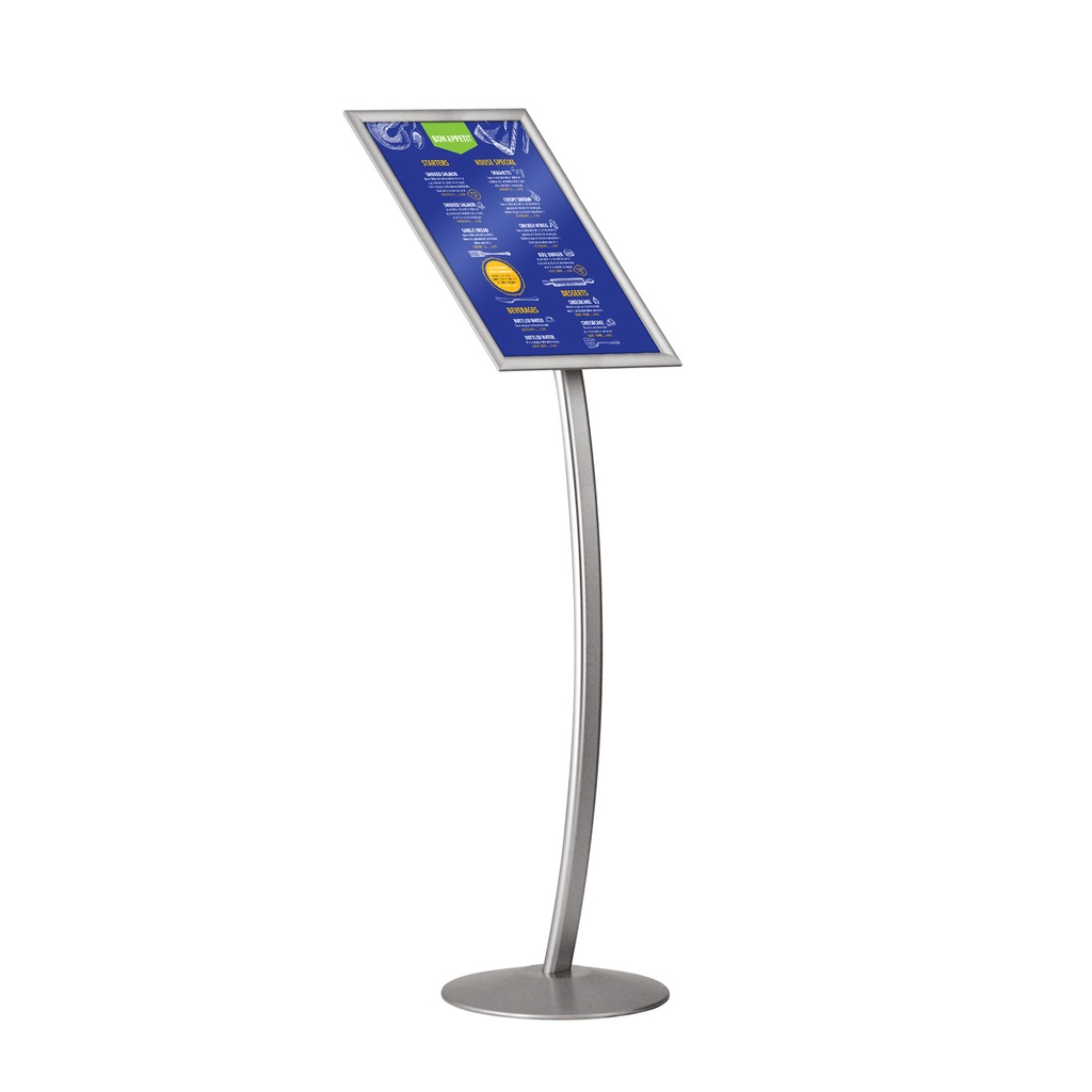 Infostand gebogen met kliklijst A3 25mm