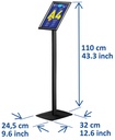Infostand zwart met kliklijst A4 25mm