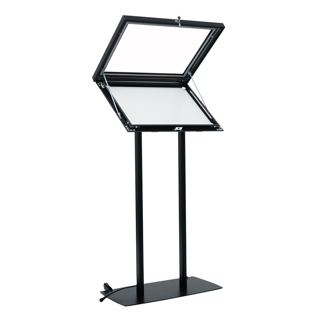 Menu vitrinekast 2x A4 met LED verlichting
