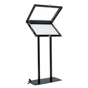 Menu vitrinekast 2x A4 met LED verlichting