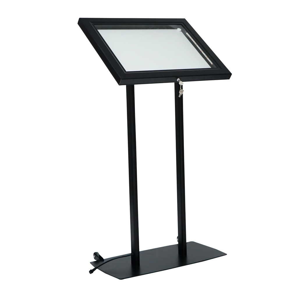 Menu vitrinekast 2x A4 met LED verlichting