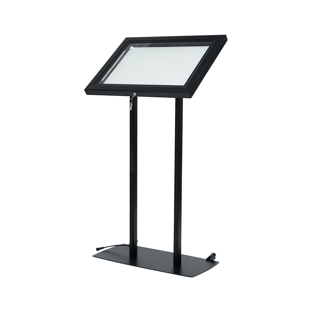Menu vitrinekast 2x A4 met LED verlichting