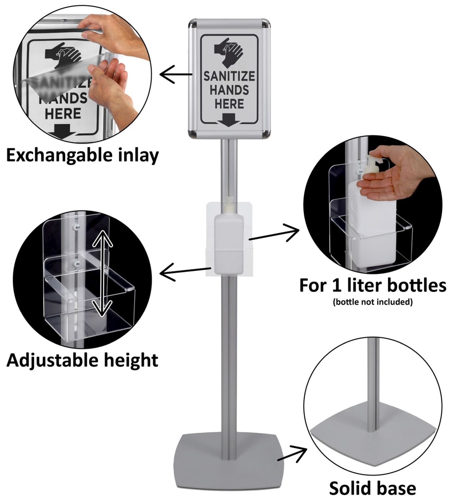 Infostand Handhygiene Beschermingsspray