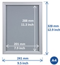 Kliklijst A4 25mm Zilver