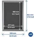 Kliklijst A3 25mm zilver