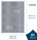 Kliklijst A1 25mm mat wit