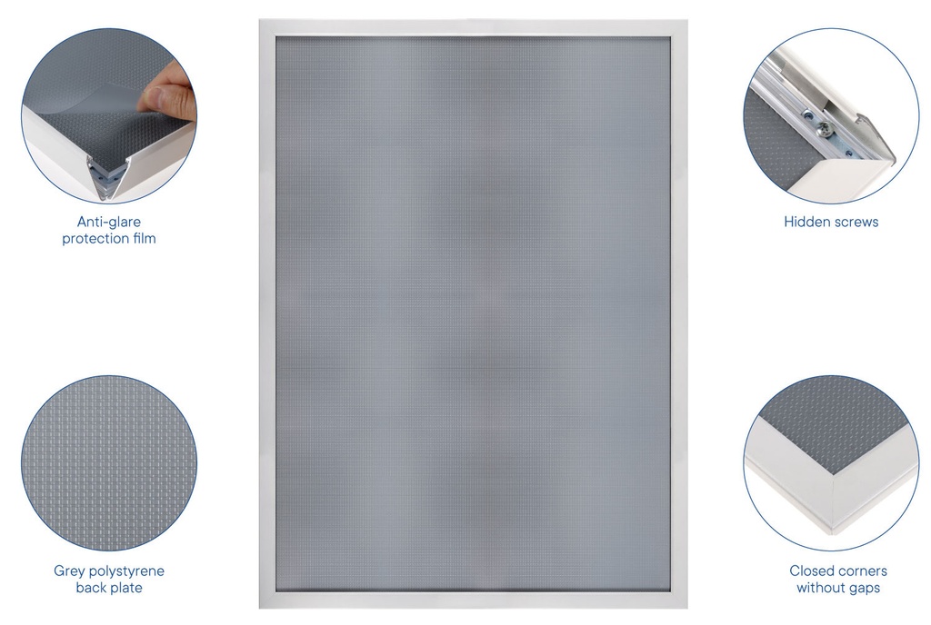 Kliklijst A1 25mm mat wit