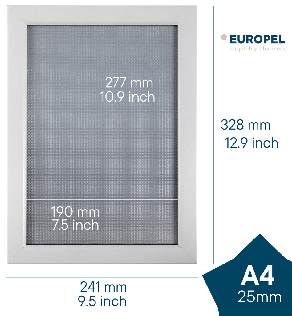 Kliklijst A4 25mm mat wit
