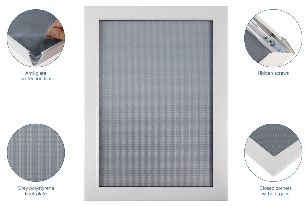 Kliklijst A4 25mm mat wit