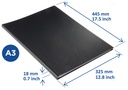 Showalbum Rillstab "Original" A3 zwart - 36 tassen