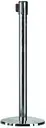 Zware afzetpaal - 94cm - chrome - met zwart lint van 250cm.webp