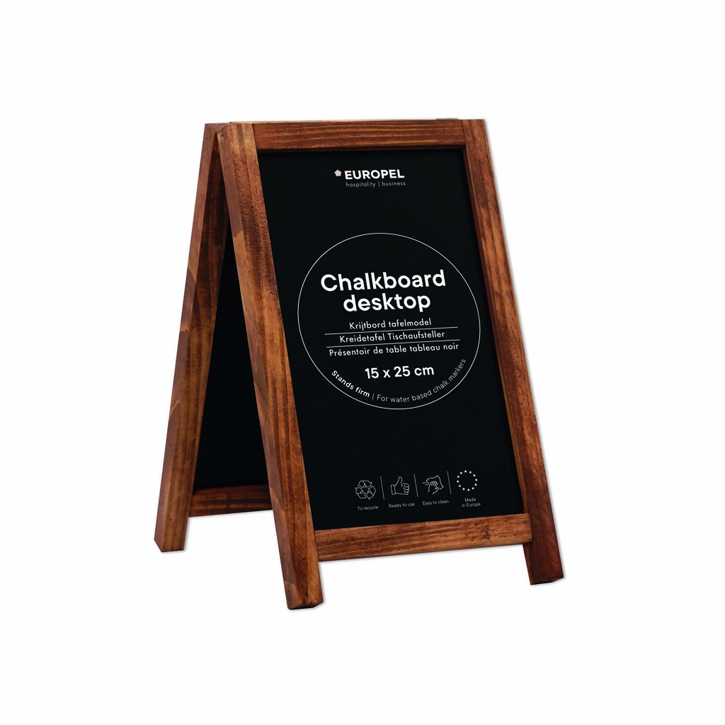 Krijtbord tafelmodel mini blank (15x25 cm)