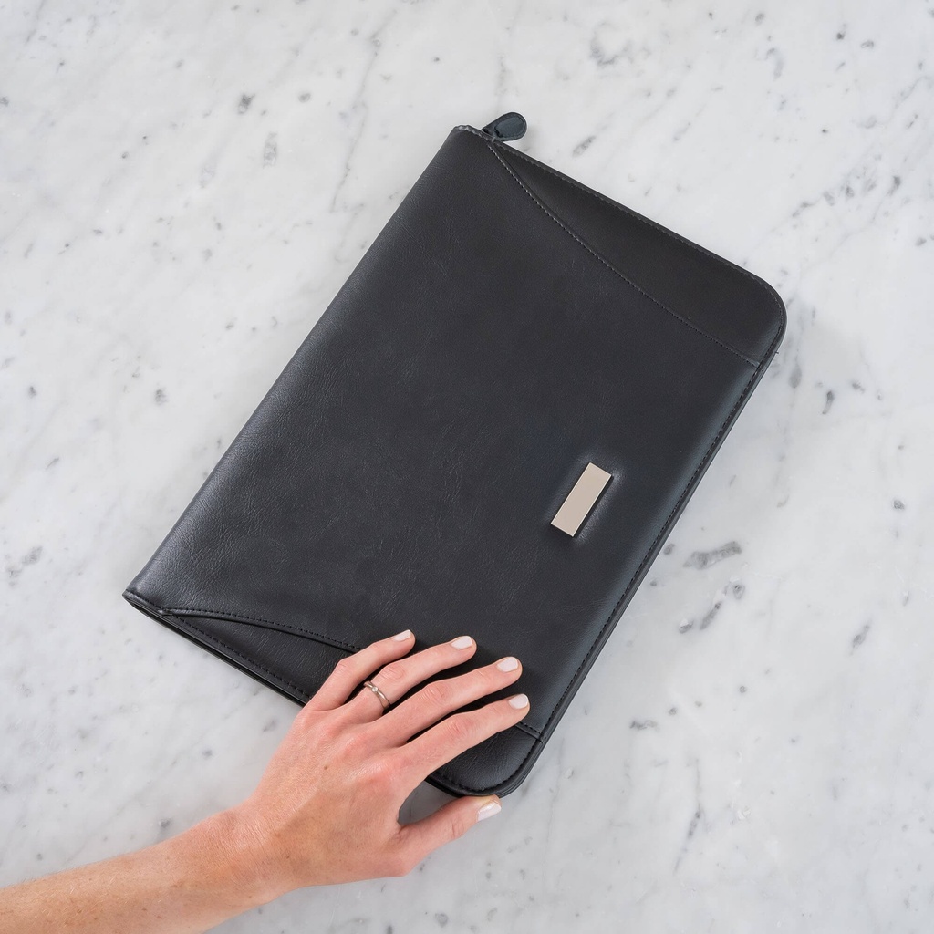 Schrijfmap Rillstab "Excellent deluxe" A4 lederlook zwart