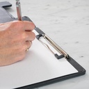 Klemmap Rillstab A4 lederlook zwart