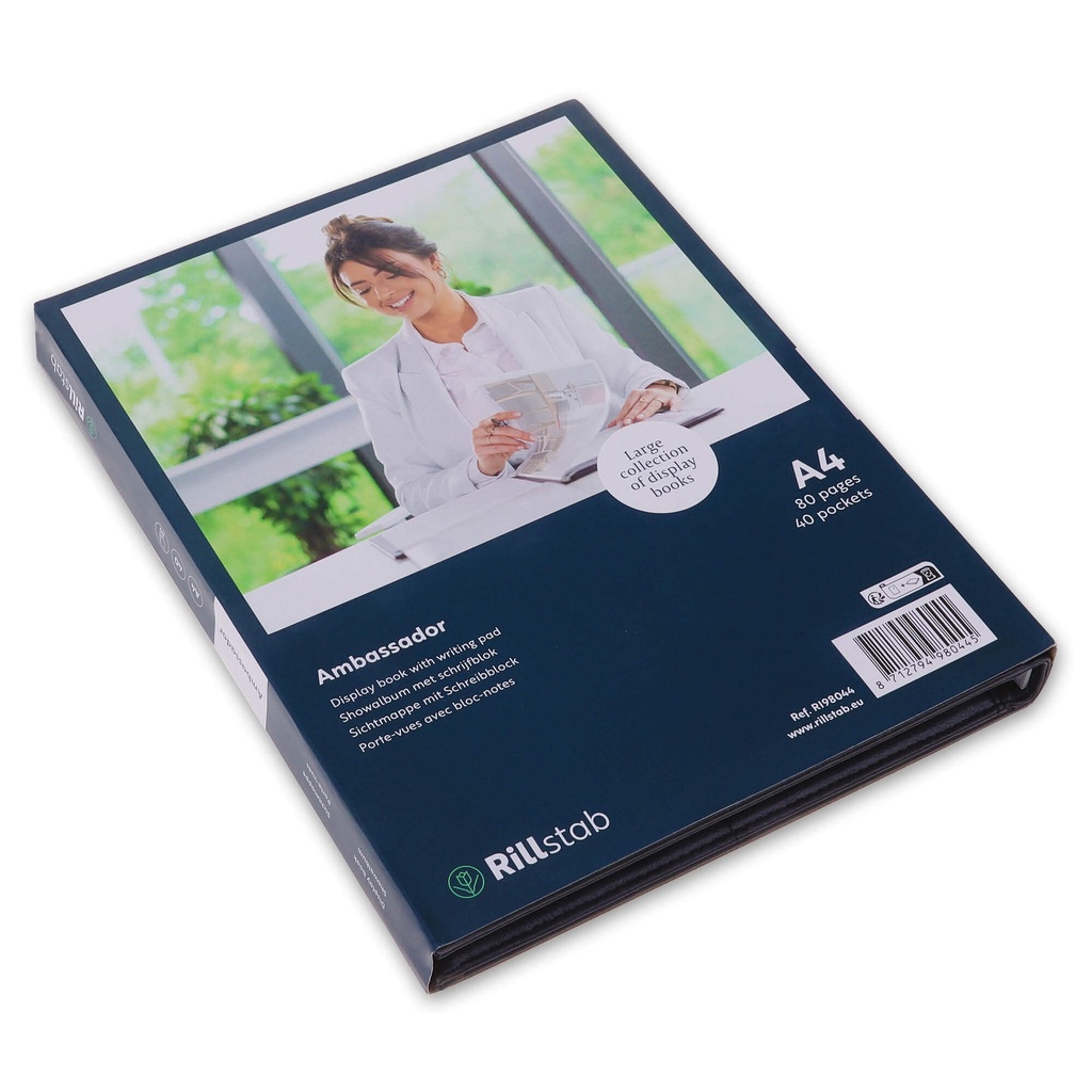 Showalbum Rillstab "Ambassador" A4/40 tassen zwart