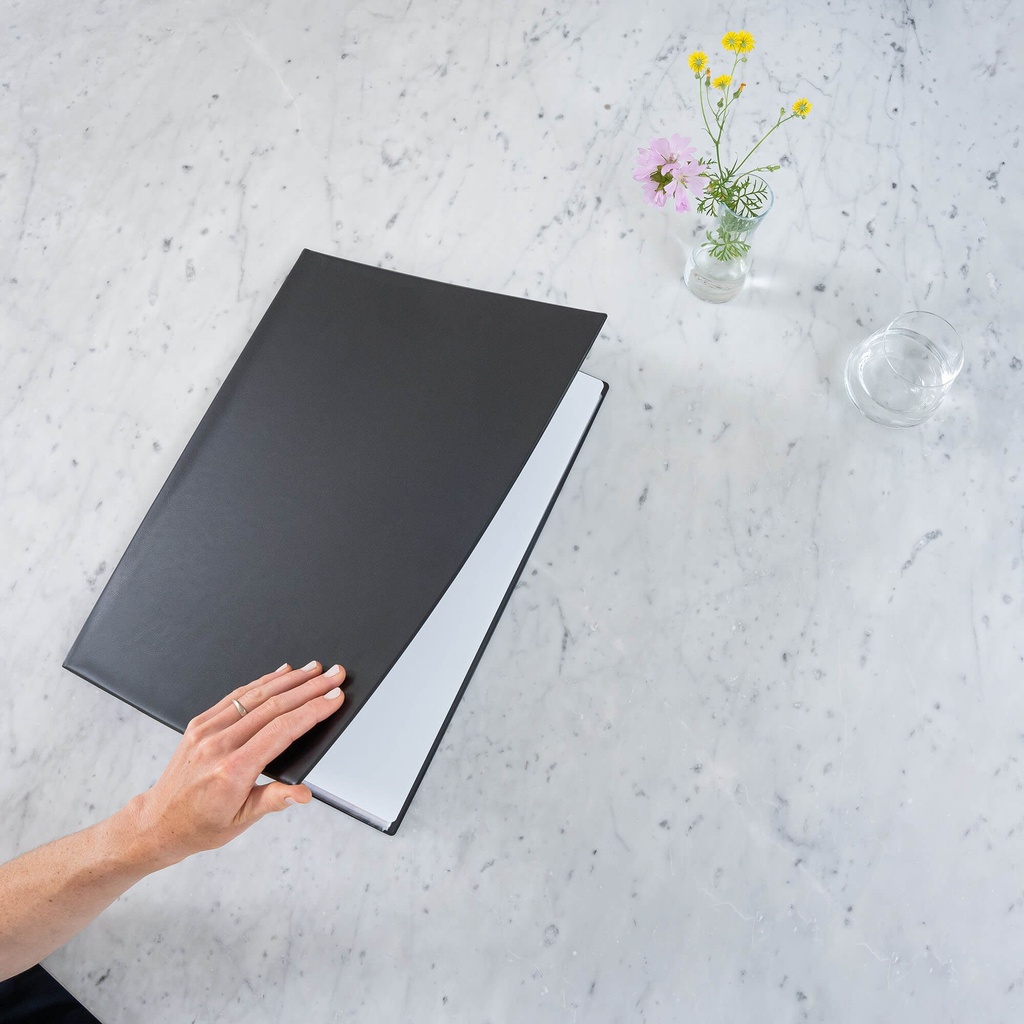 Showalbum Rillstab "Original" A3 zwart - 12 tassen