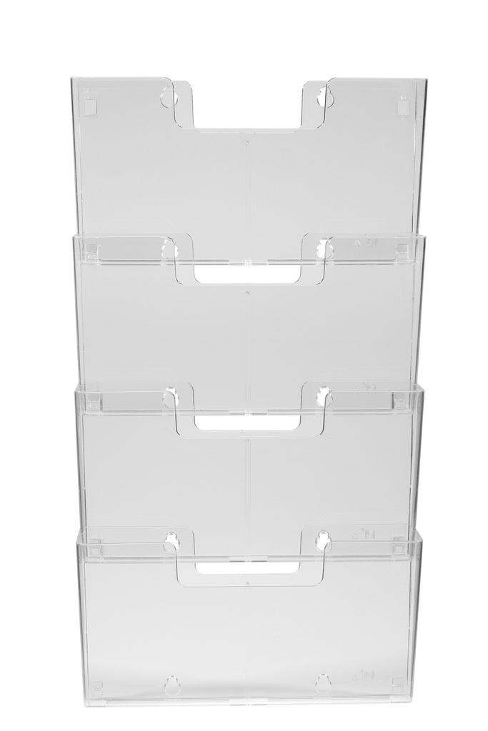 Wandfolderbakje 4xA4 "liggend" en koppelbaar