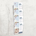 Wandfolderbakje 4xA4 "staand" en koppelbaar