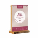 Kaarthouder Acryl/hout/magneet A5