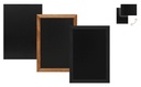 Wandkrijtbord met lijst 42x60cm zwart