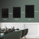 Wandkrijtbord met lijst 42x60cm zwart