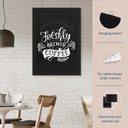 Wandkrijtbord met lijst 42x60cm zwart