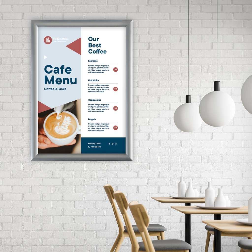 Kliklijst A0  25mm  zilver