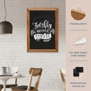 Wandkrijtbord met lijst 50x70cm natural