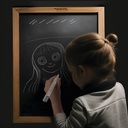 Wandkrijtbord met lijst 50x70cm natural