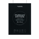 Wandkrijtbord met lijst 50x70cm zwart