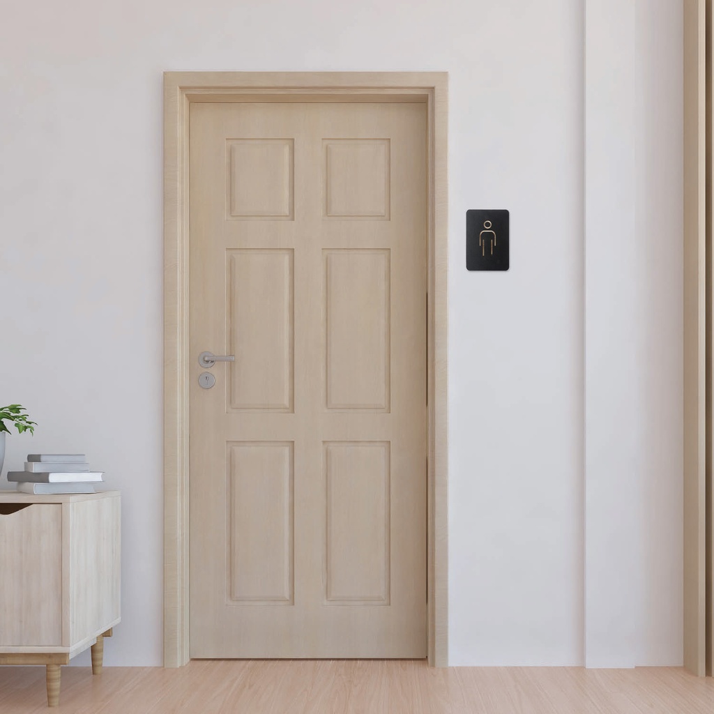 Pictogrambord zwart "man"