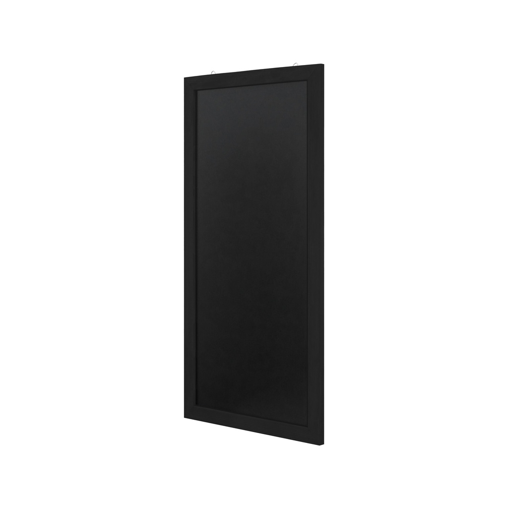 Wandkrijtbord met lijst 50x100cm zwart