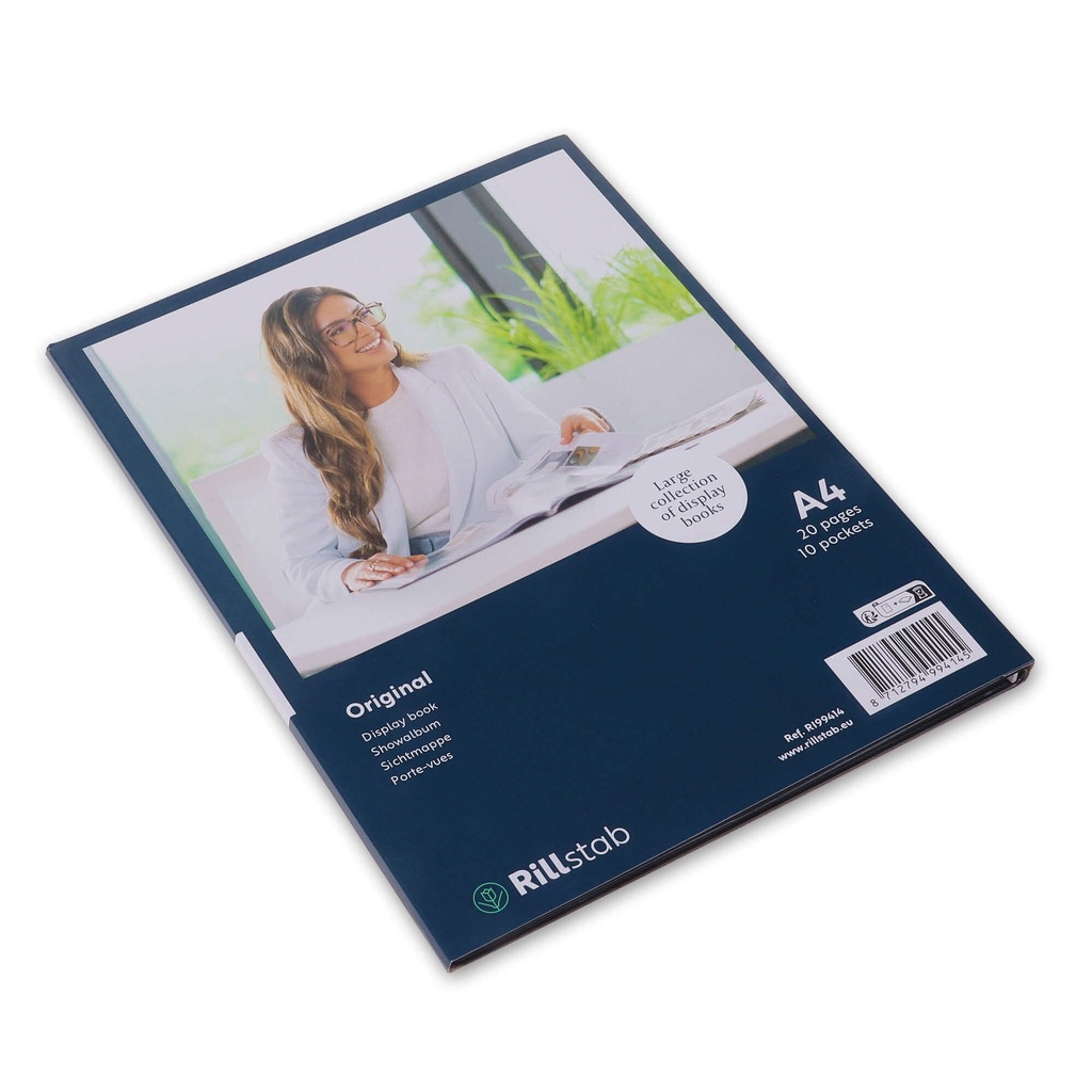 Showalbum Rillstab "Original" A4 zwart - 10 tassen