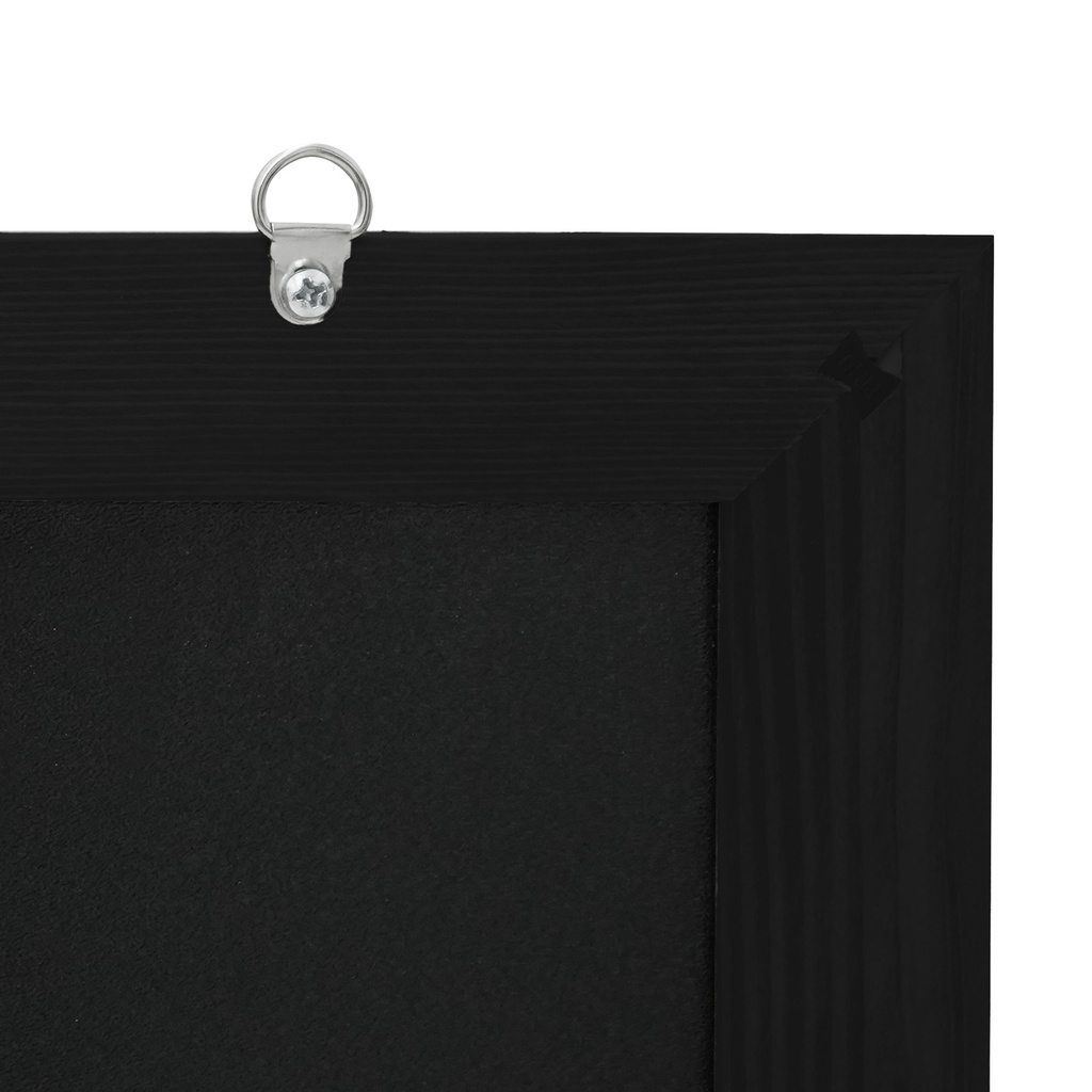Wandkrijtbord met lijst 60x84cm zwart