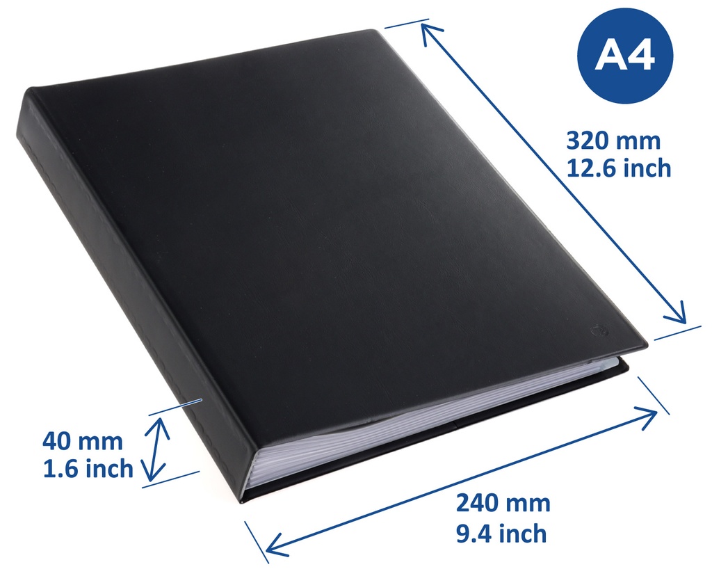 Showalbum Rillstab "Original" A4 zwart - 80 tassen