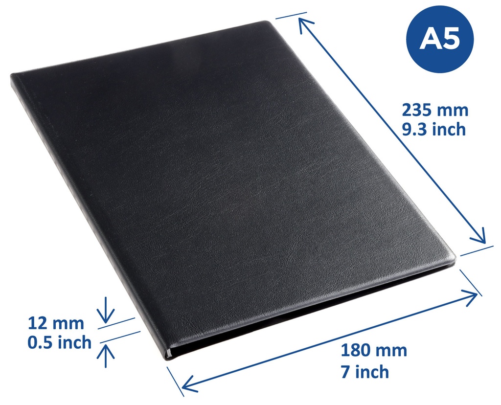 Showalbum Rillstab "Original" A5 zwart  - 20 tassen