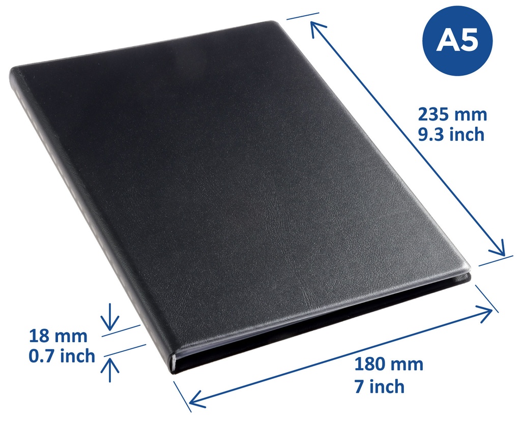 Showalbum Rillstab "Original" A5 zwart - 30 tassen