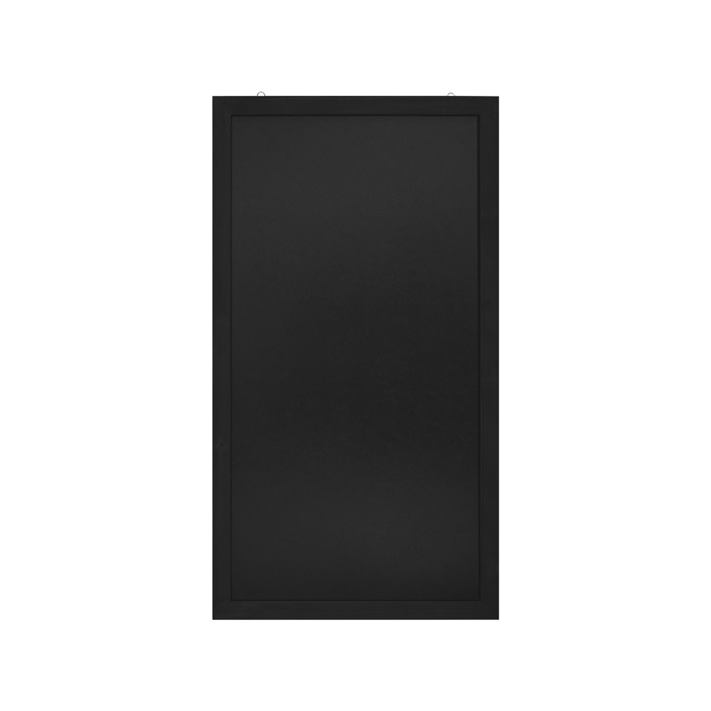 Wandkrijtbord met lijst 60x110cm zwart