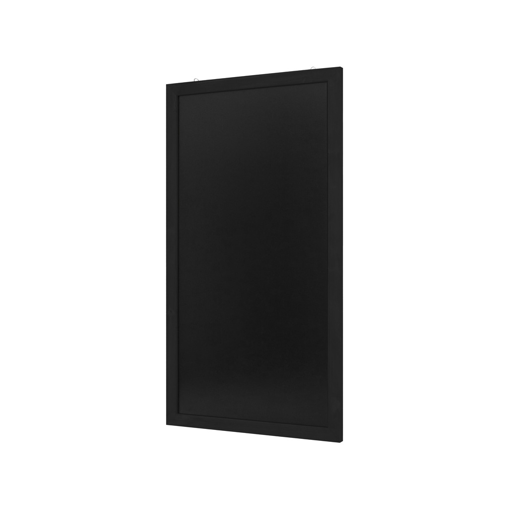 Wandkrijtbord met lijst 60x110cm zwart