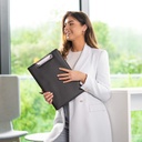 Klemmap Rillstab A4 lederlook zwart