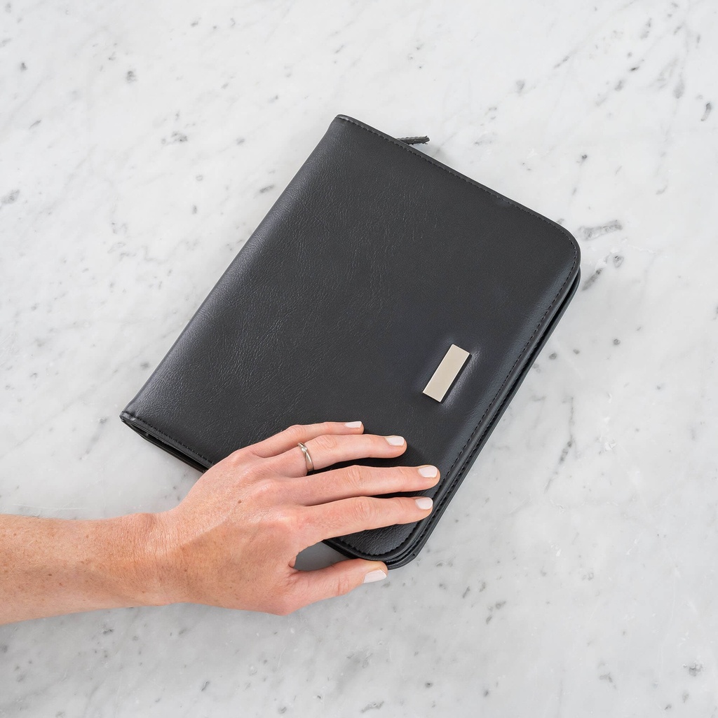 Schrijfmap Rillstab "Excellent de luxe" A5 lederlook zwart