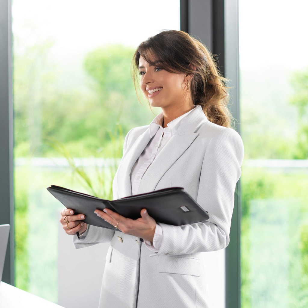 Schrijfmap Rillstab "Excellent de luxe" A5 lederlook zwart