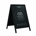 Krijt stoepbord Eco 66x104 cm  zwart