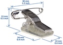 Clip/Speld zelfklevend voor badge 23x13 mm / 50 stuks