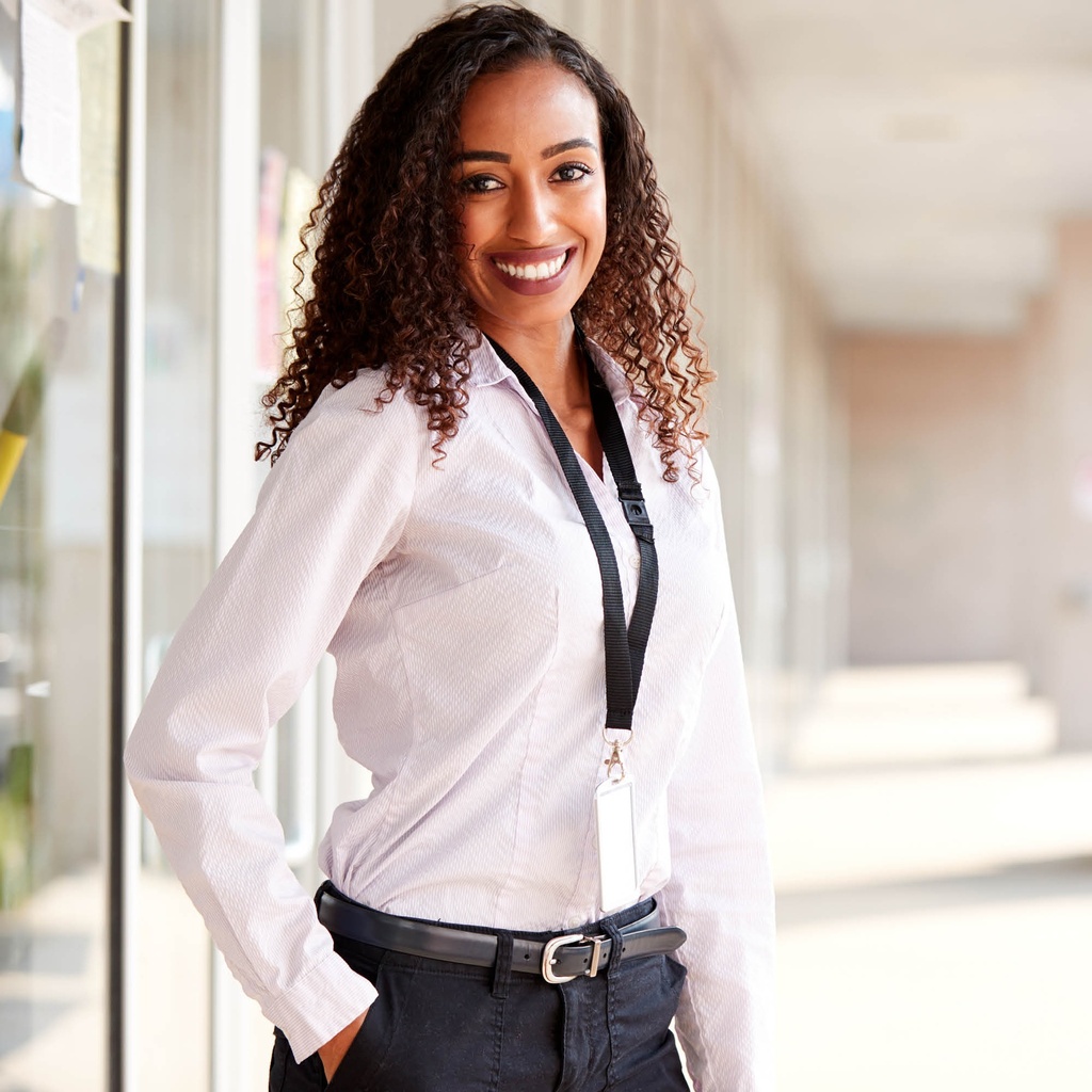 Badgekoord zwart10 stuks