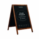 Krijt stoepbord Eco 66x104 cm  zwart