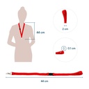 Badgekoord rood 10 stuks